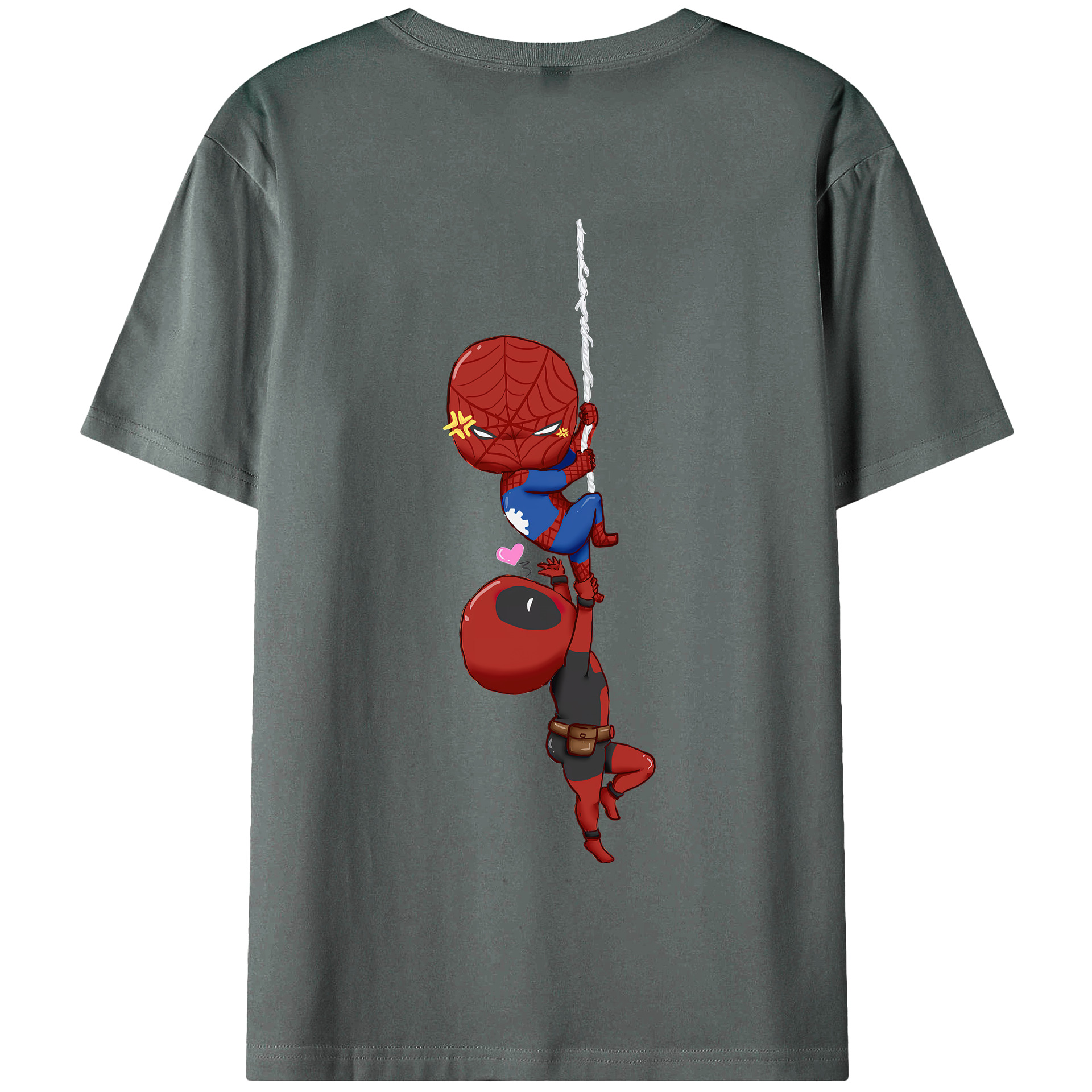 （画像用） Deadpool デッドプール 綿100％半袖Tシャツ（背面プリント）